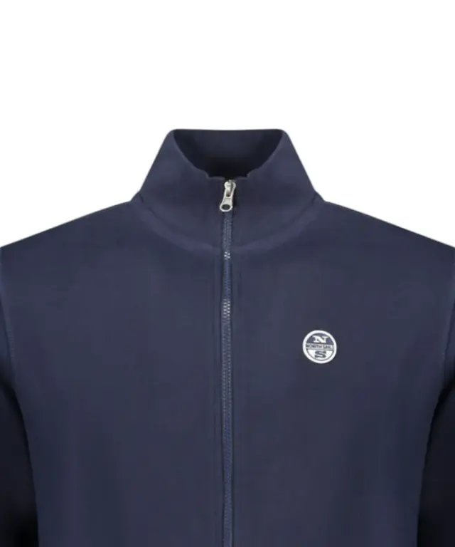 North Sails - Ανδρική Ζακέτα Φούτερ 993037-000-0802 Μπλε Ναυτικό 3