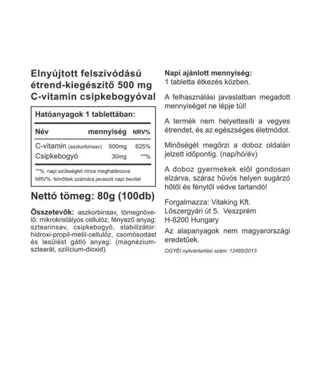 Vitaking Vitamin C-500 Time Release with Rosehips 2