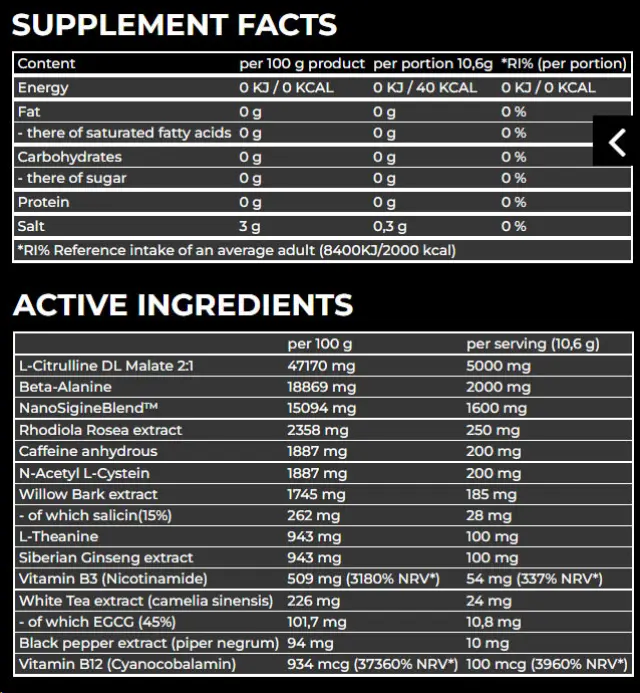 Nanosupps Hype Beast Pre-workout Shot Energy Drink, 60 ml 2