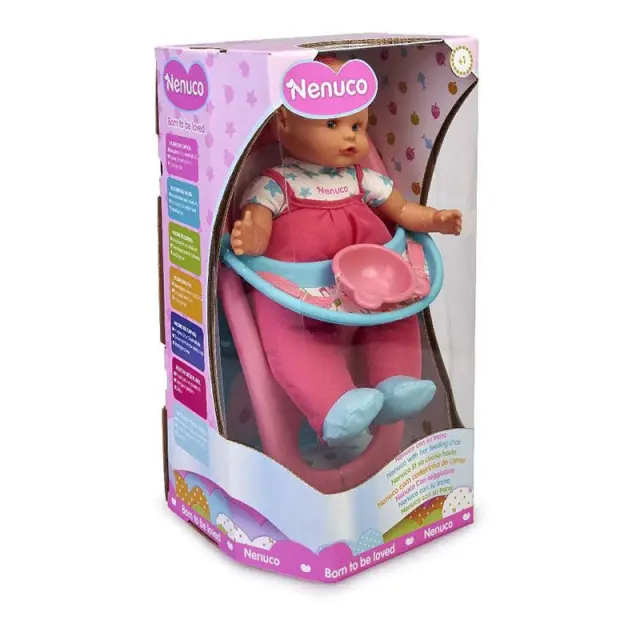 Κούκλα Nenuco Baby με καρεκλάκι φαγητού 3