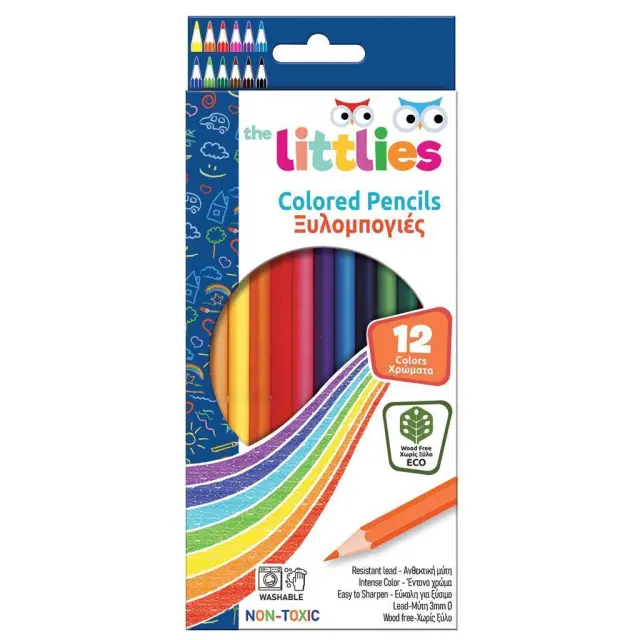 Ξυλομπογιές Wood Free The Littlies Σε 12 Χρώματα/ 0646756 (The Littlies)