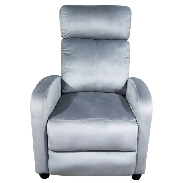 Πολυθρόνα Relax DIANELLA Γκρι Βελούδο 77x90x99cm 2