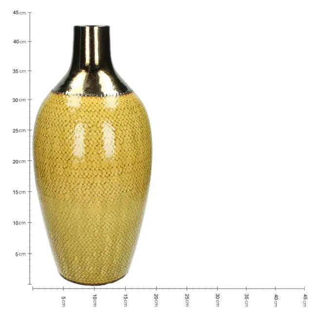 Βάζο Χειροποίητο Κίτρινο Κεραμικό 20x20x43cm 2