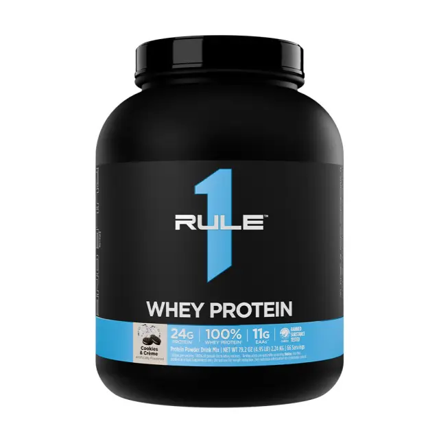 Rule1 Whey Protein Cookies & Cream, 5 lbs