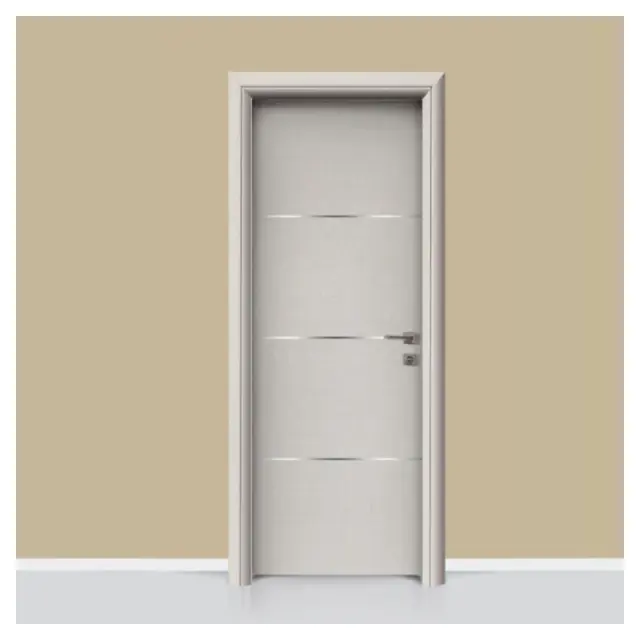 Πόρτα εσωτερική laminate με inox στοιχεία σχέδιο 207