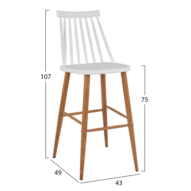 ΣΚΑΜΠΟ ΜΠΑΡ FB98459.01 ΣΕ ΛΕΥΚΟ ΧΡΩΜΑ 43x49x107 εκ. 2