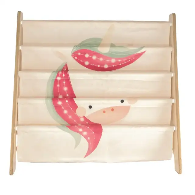Sassi Montessori Παιδική Βιβλιοθήκη Ξύλινη 62x61 εκ. Sparkly The Unicorn