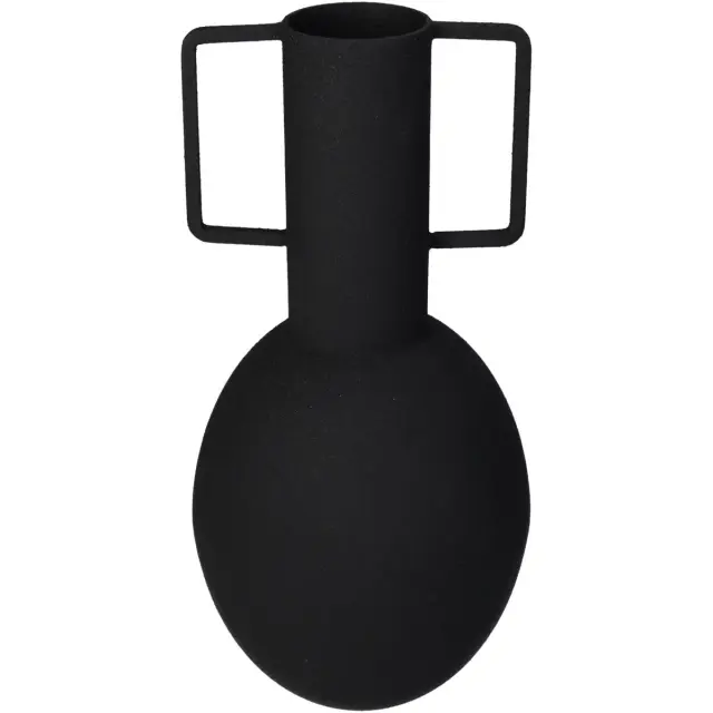 Βάζο Μαύρο Μέταλλο 13x13x27cm