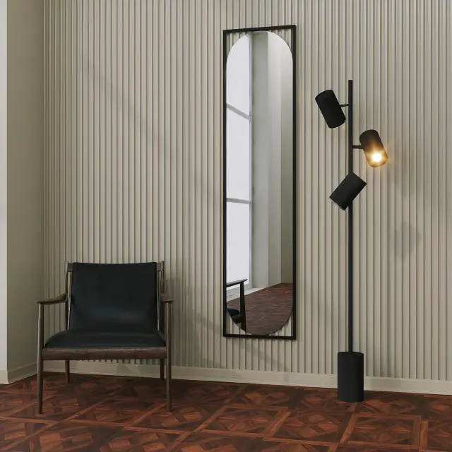 Stewehome Καθρέφτης Δαπέδου Μεταλλικός 40x167x167 cm 3