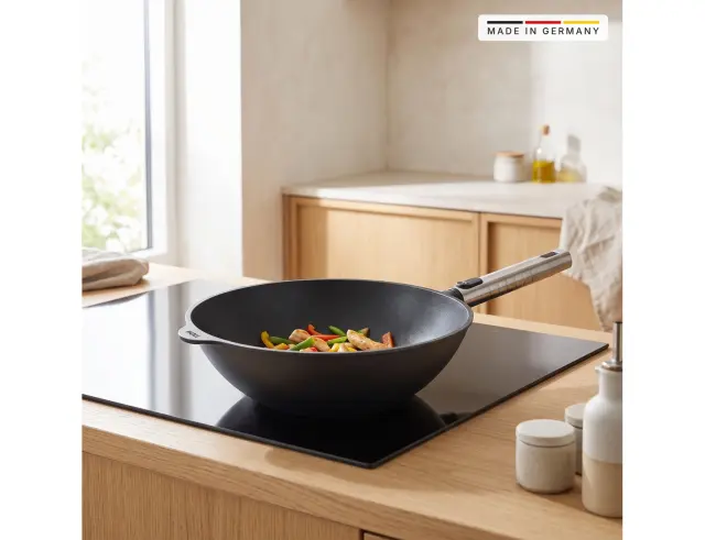 Τηγάνι Wok Woll Diamond XR Logic Pro με αντικολλητική επίστρωση, αποσπώμενη λαβή και διάμετρο 30cm11030PLCI