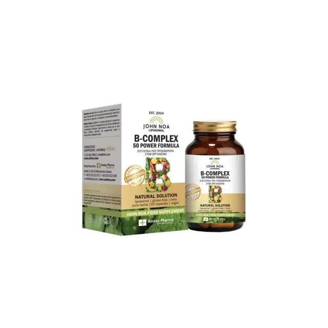 John Noa B-Complex 50 Power Formula Λιποσωμιακό, 30 κάψουλες