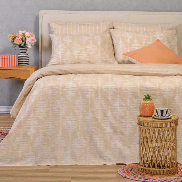 Σετ Σεντόνια 260x270 King Size Casual Line Melinen Kai Beige 50% Βαμβάκι-50% ΠολυέστερΧωρίς Λάστιχο