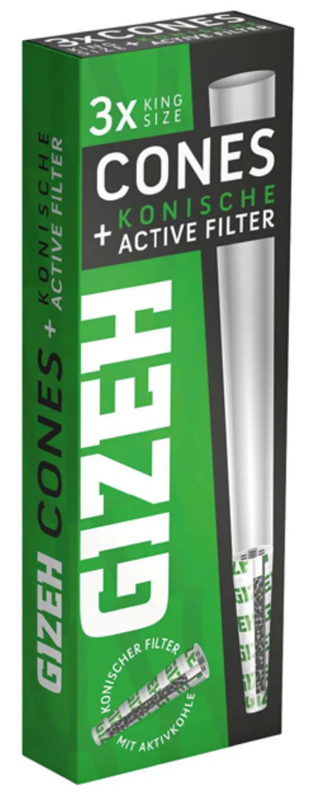 Gizeh Cone Κώνος με Φίλτρο Ενεργού Ανθρακα - King Size 3τεμ.