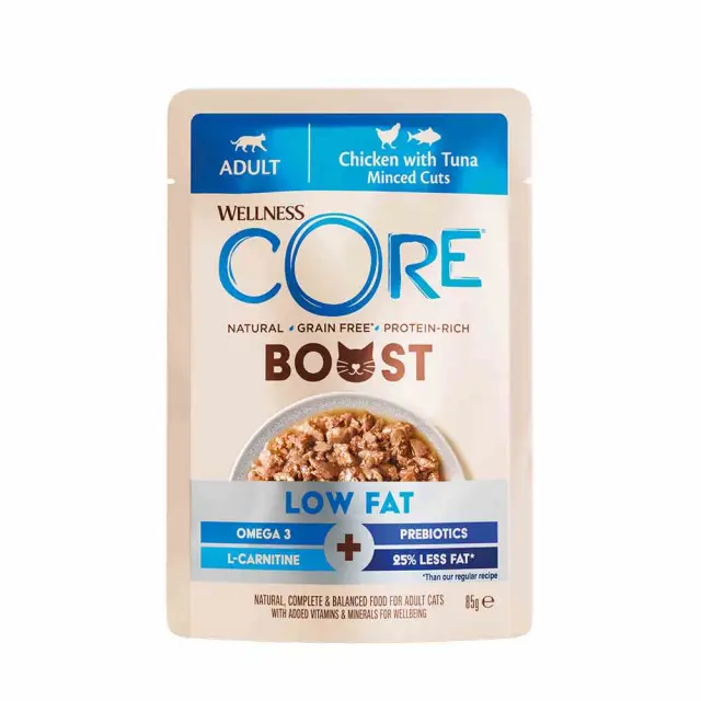 Wellness Core Boost Low Fat Κοτόπουλο & Τόνο 85gr Μονόχρωμο