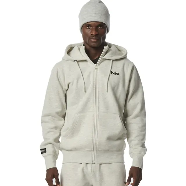 Body Action Hooded Sweat Jacket (073316-01-Grey) - Γκρί - S
