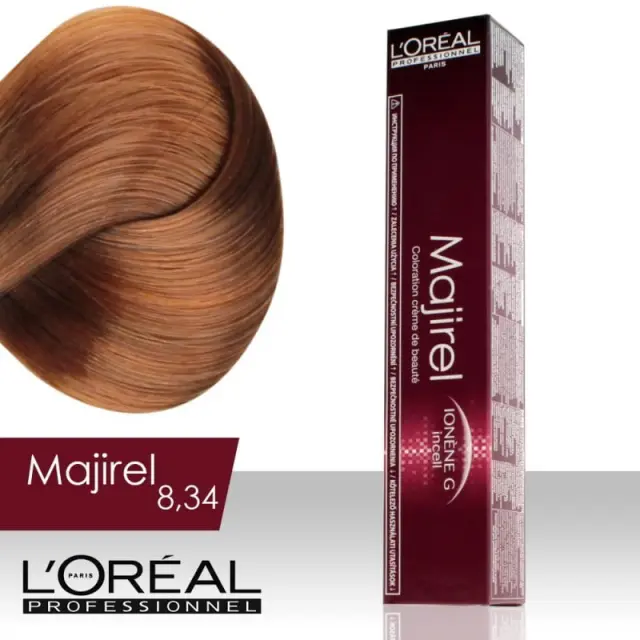 Loreal Majirel 8,34 Ξανθό Ανοιχτό Ντορέ Χάλκινο 50ml 3