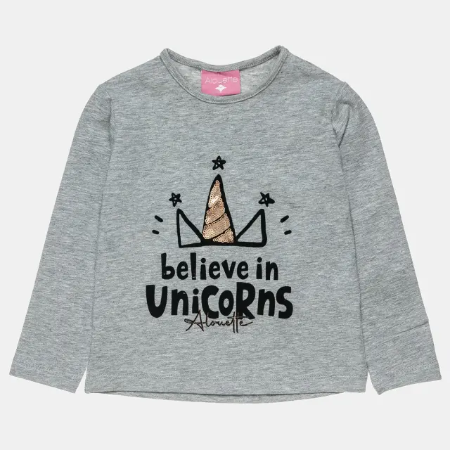 Μπλούζα με παγιέτες στο τύπωμα