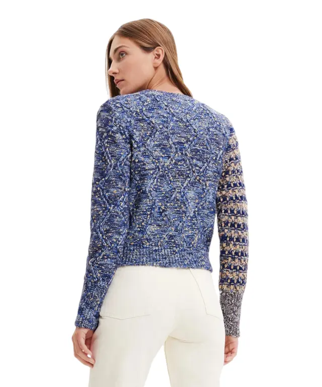 Desigual - Γυναικείο Πλεκτό Jumper Sweater 22WWJF83-5001 Μπλε 2