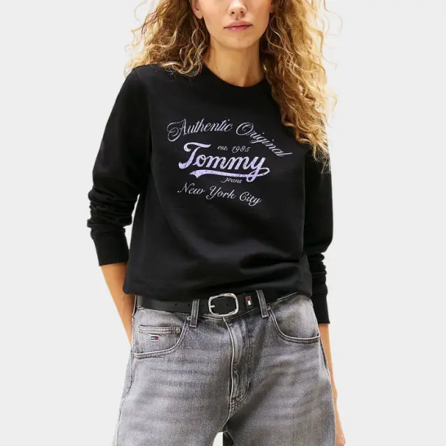 Φούτερ Tommy Hilfiger DW0DW20942_BDS Μαύρο - XS