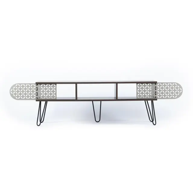 Έπιπλο Τηλεόρασης ILLIA MAXI No 1 Καρυδί/Μαύρο 151x30x48cm 3