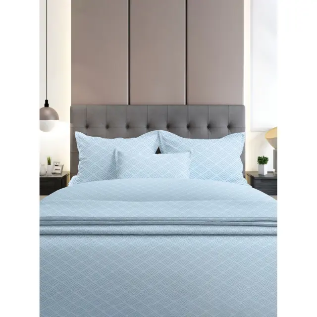 Σετ Σεντόνια Φανελένια Sunshine Home 2048 Blue Υπέρδιπλα 230×260