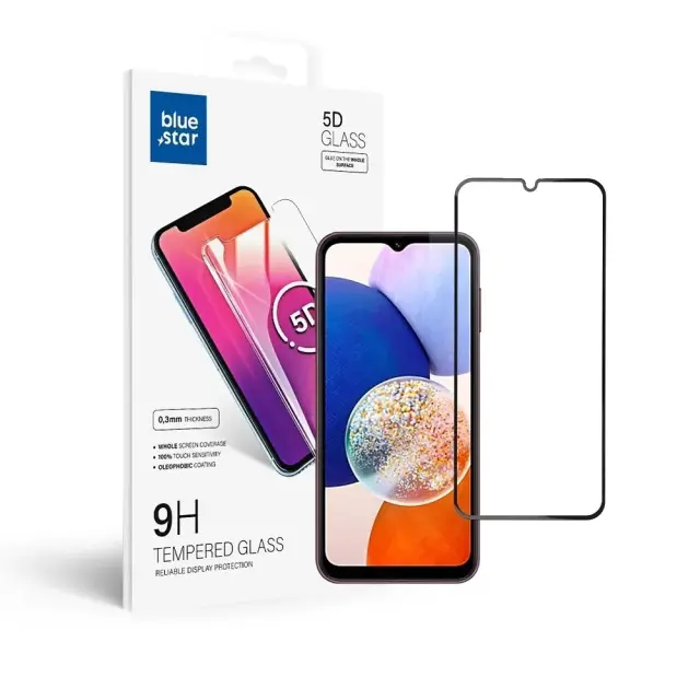 Tempered Glass Blue Star 5D Full Face Μαύρο (iPhone 15 Pro Max)