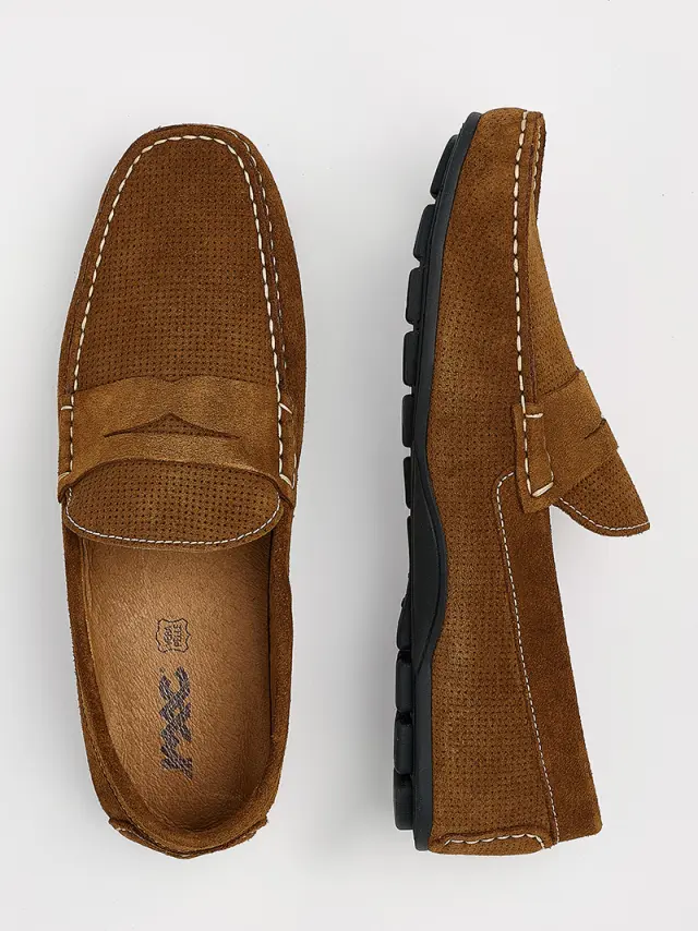 Imac Μοκασίνια-Loafers Ανδρικό δέρμα Nubuck Καφέ IMA/151411 MARRONE/MARRONE 3