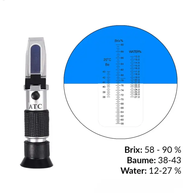 Stabplast Διαθλασίμετρο Μελιού Οπτικό Brix: 58-90 % , Baume: 38-43, Water: 12-27 %/ 102866 3