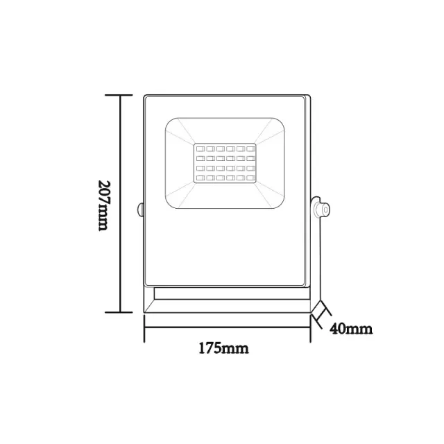 LED SMD ΠΡΟΒΟΛΕΑΣ 230V AC 20W RGBW IP66 ΜΑΥΡΟ / Q20RGBW 2