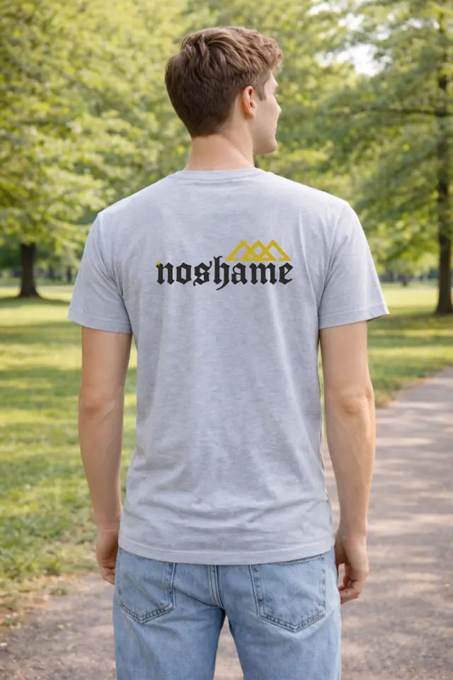 T-shirt Noshame® Γκρί με τύπωμα - 142627 - XXL