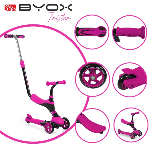 BYOX - Scooter Tristar pink - 3800146227890