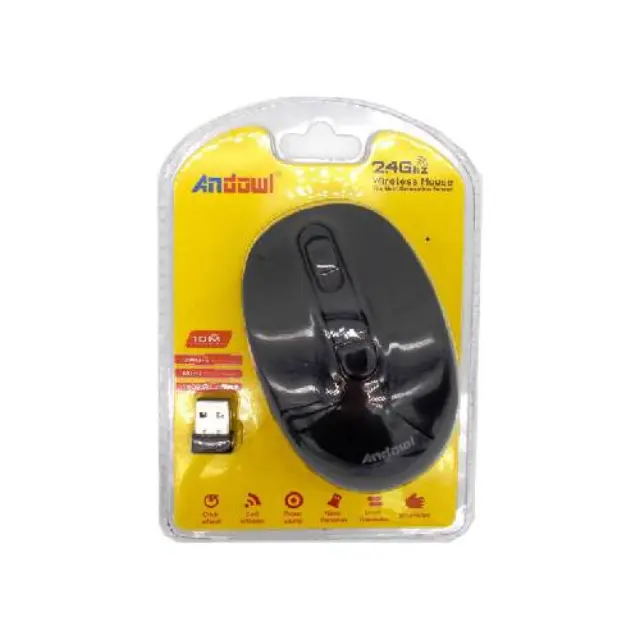 Andowl Q-220 Ασύρματο Mini Ποντίκι Μαύρο 2