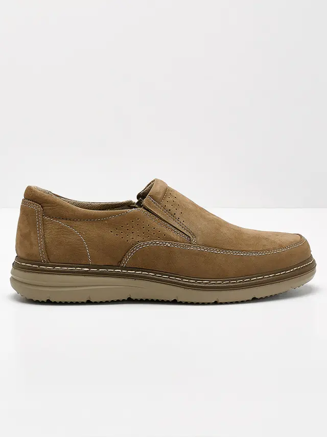 Imac Μοκασίνια-Loafers Ανδρικό δέρμα Nubuck Μπεζ IMA/151010 TAUPE/BEIGE 2