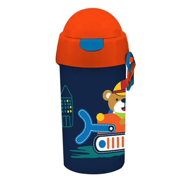 Must Παγούρι Πλαστικό με Καλαμάκι 500ml Jungle Animals (000586439)