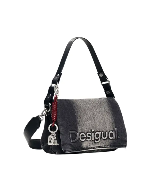 Desigual - Γυναικεία Τζιν Τσάντα Ώμου Half Venecia 4.0 26WAXD08-2070 Ανθρακί 2