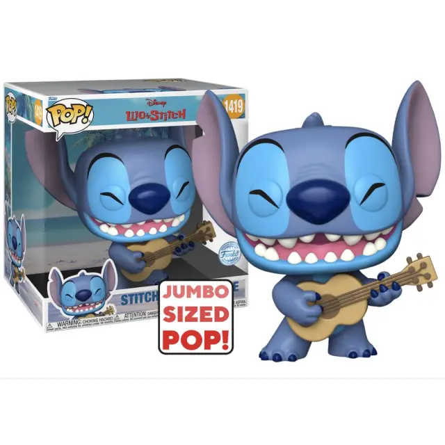 Funko Pop! Lilo + Stitch - Stitch with Ukelele #1419 JUMBO SIZE FIGURE