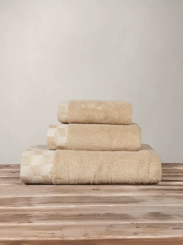 Πετσέτα Προσώπου 50Χ100 600gsm Nima Luxe 100% βαμβακερό- Mustard Beige