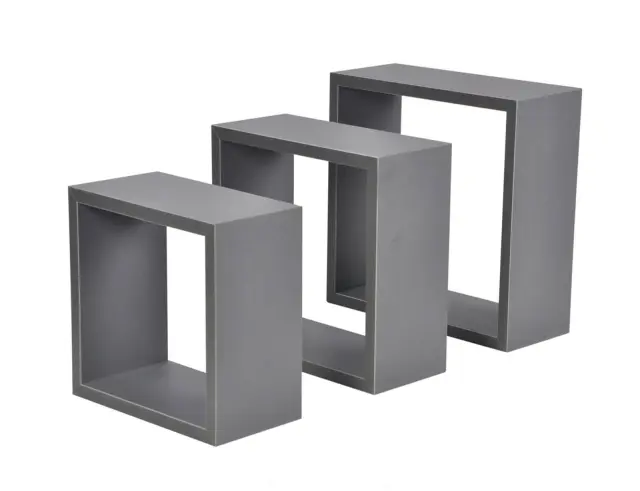 Σετ Ράφια Τοίχου Cubes Homea - Antracite Grey - 3 τεμάχια 6RAN789GR
