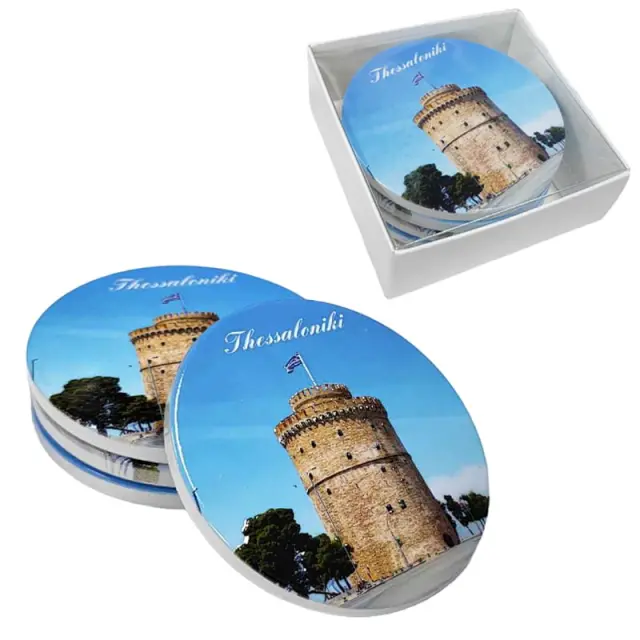 Σετ σουβέρ Thessaloniki 10cm 4τμχ - Coaster set 4pcs 026045