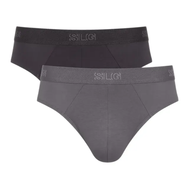 Sloggi Ανδρικό Slip SLG Base - Διπλό Πακέτο, Χρώμα Grey Combination