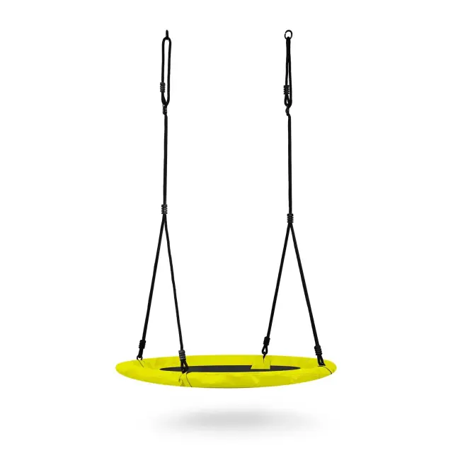 NEO Sport Κούνια Φωλιά Κρεμαστή Υφασμάτινη 100cm Κίτρινη 3