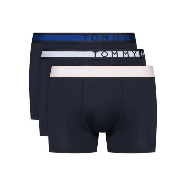 Tommy Hilfiger Ανδρικό Boxer Statement Trunk Organic - Τριπλό Πακέτο, Χρώμα Desert Sky-Pale Pink-Bold Blue - S