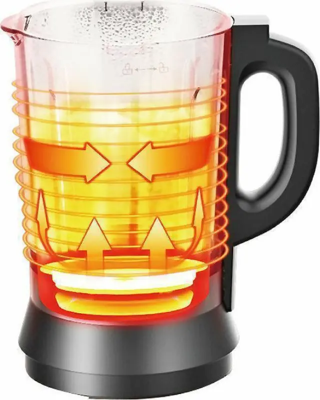 Μπλέντερ για Smoothies με Γυάλινη Κανάτα 1.75lt 1400W Hoomei HM-6795 Γκρι 3