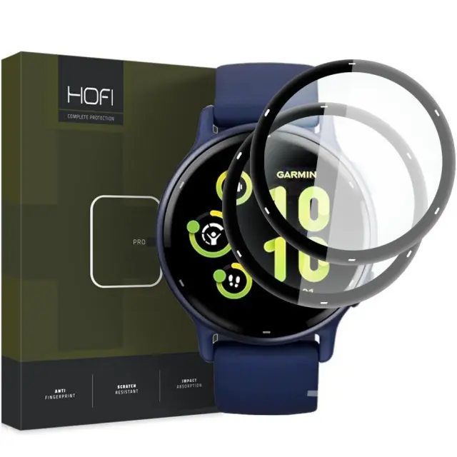 Hofi®2-Pack Hybrid Tempered Glass για Vivoactive 5-Black