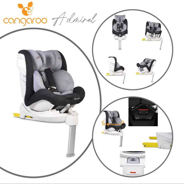 Cangaroo Admiral 0-36 Isofix Dark Grey Κάθισμα Αυτοκινήτου