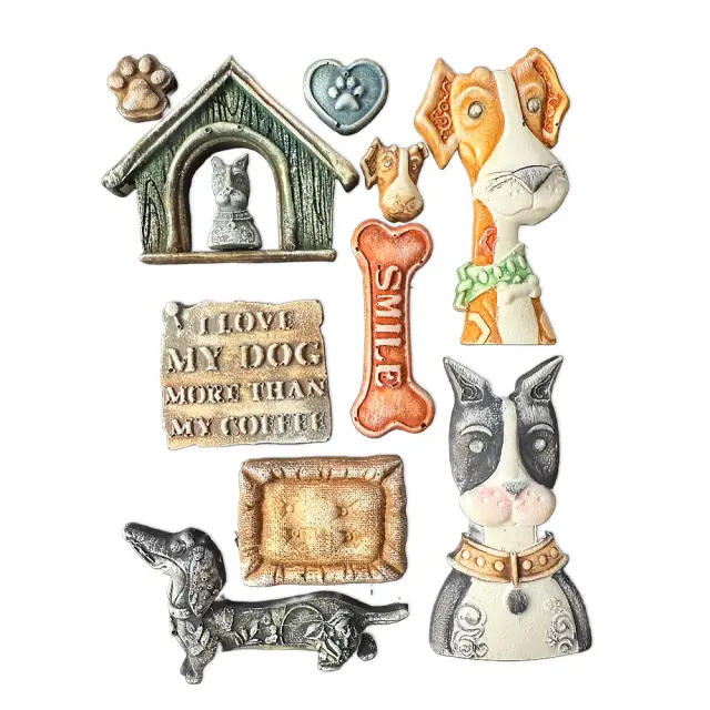Καλούπι σιλικόνης A5, 15×21cm, Stamperia, Furry Friends, I love my dog 2