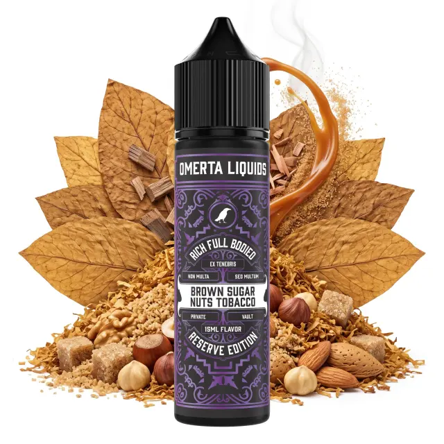 Reserve Brown Sugar Nuts Tobacco 15ml (60ml) - Omerta Flavorshots