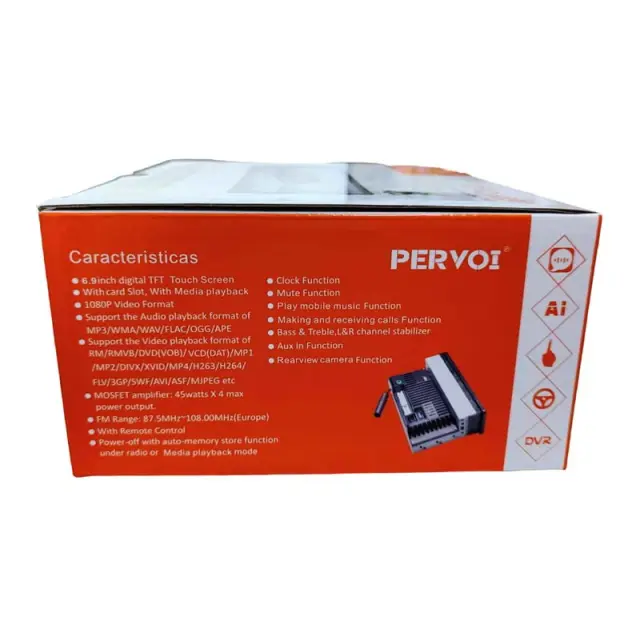 PerVoi οθόνη αυτοκινήτου 6.9" HD αφής 1DIN 2+32GB CTC-6890 - Car stereo player touch screen 014375 3