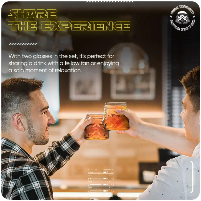 ThumbsUp® Stormtrooper 3d Whisky Glasses Set 2