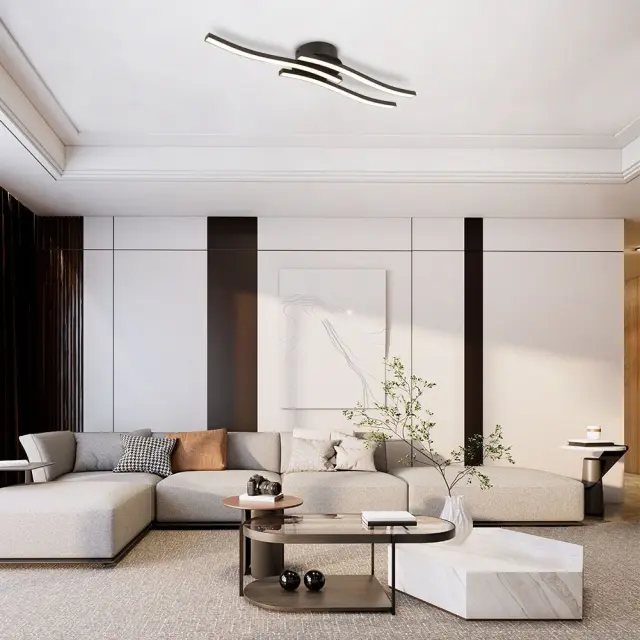 LED Φωτιστικό Οροφής 18Watt RIVER Μαύρο 4000K IP20 VIV005038